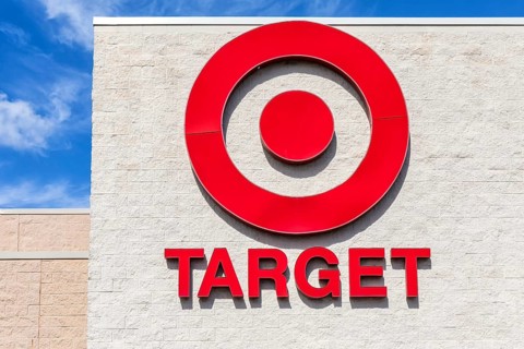 Target supermarket logo at a discount store branch in Tampa, USA