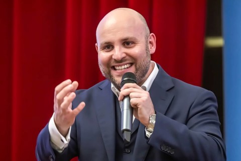 Campaign rally for the state elections of the AfD party. Markus Frohnmaier is the top candidate