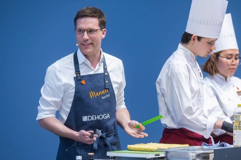 Manuel is cooking! at Intergastra in Stuttgart. DEHOGA Baden-Württemberg event with Manuel Hagel,