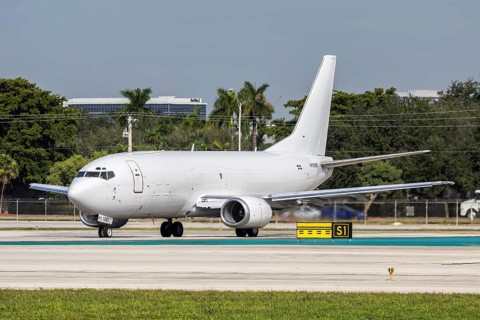 A Boeing 737-300 (SF) aircraft of Sky High Aviation Services with the registration number HI1089 at