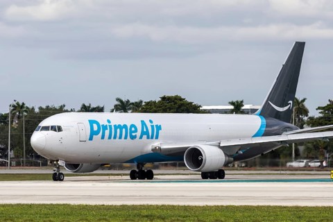 A Boeing 767-300ER (BDSF) aircraft of Amazon Prime Air with the registration number N1997A at Miami
