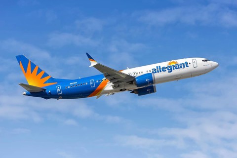 An Allegiant Air Boeing 737-8-200 MAX aircraft with license plate N812NV at Fort Lauderdale