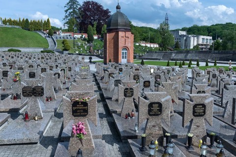 Graves of Ukrainian soldiers, Lützenhofer cemetery Lychakivskiy cemetery, Lviv, Galicia, Ukraine