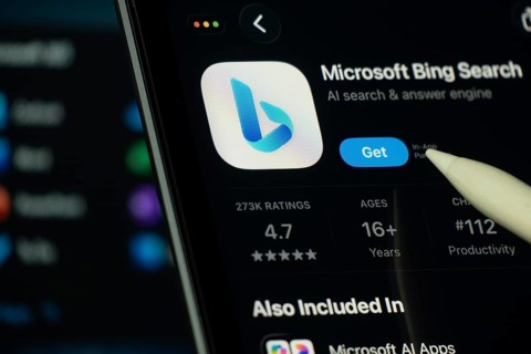 Dhaka, Bangladesh- 24 Oct 2025: A iPad screen displaying the Microsoft Bing app on App store