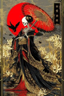 Modern representation of tarot card The Death symbolizing spiritual transformation, new beginnings,