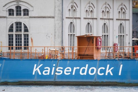 Detailed view of Kaiserdock, Bremerhaven, Bremen, Germany