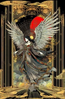 Modern representation of tarot card The Temperance symbolizing balance, peace, moderation, harmony,