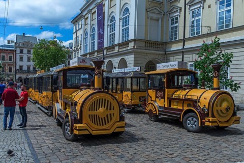 Railways for sightseeing tours for tourists, Lviv, Ukraine