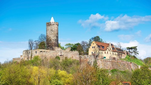 Schönburg Castle im Saaletal, Naumburg, Burgenlandkreis, Saxony-Anhalt, Germany