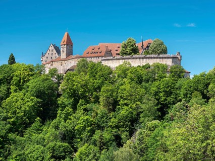 View of Coburg Fortress, Coburg, Franconia, Bavaria, Germany