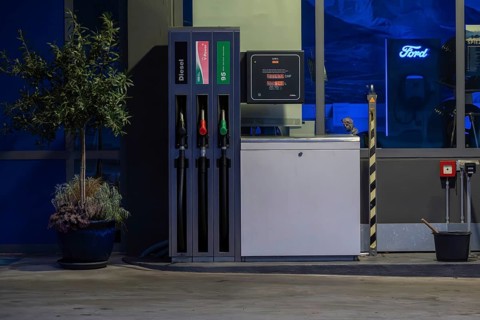 Gas station with plant, Spiez, Switzerland