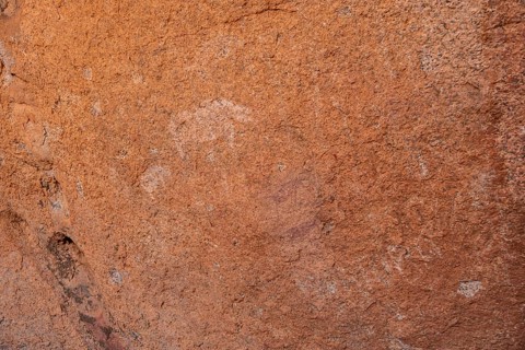 Bushman's paradise, close-up of old rock art, Spitzkoppe, Namibia