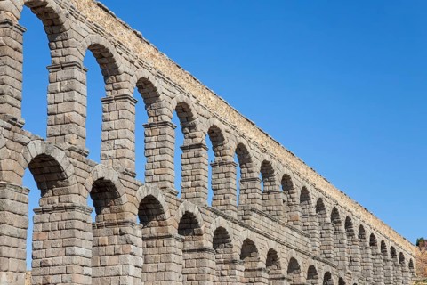 First century AD Roman Aqueduct of Segovia / Acueducto de Segovia, Castile and León / Castilla y