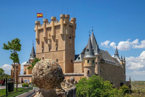 Alcázar of Segovia, 12th century medieval castle in province of Segovia, Castile and León /