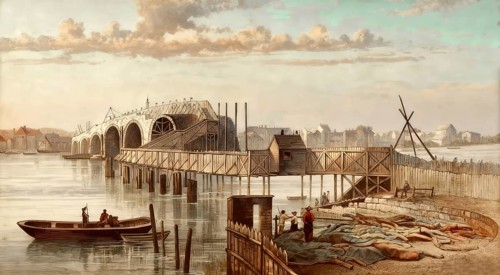 Blackfriars Bridge, a toll bridge over the River Thames in London, England, Europe, 18 century
