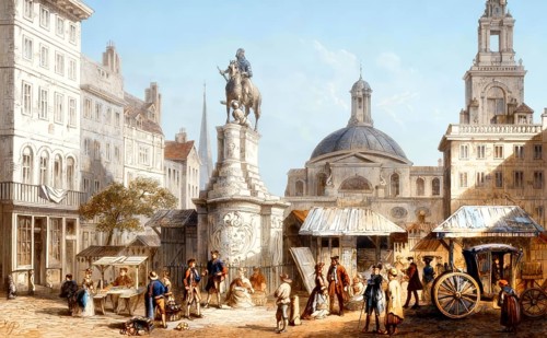 The STOCKS MARKET, Site of the Mansion House, London, 18th century