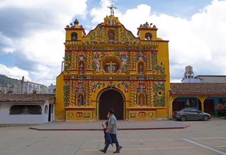 San Andrés Xecul Church, Highlands, Totonicapán Department, Guatemala