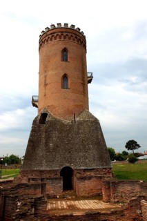 Part of the princely court with the Chindia Tower, in Targoviste, once the residence of Wallachian