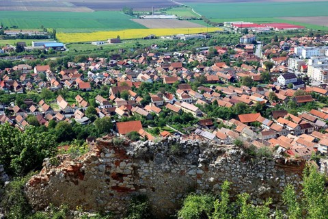 View of the town of Rasnov, near Brasov, Brasov, in Romania