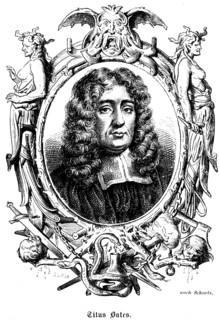 Titus Oates (1649 - 1705) Catholic priest, Kingdom of England, portrait conspiracy against King