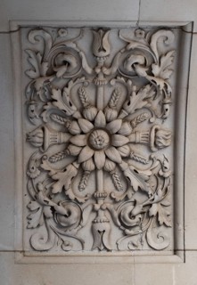 Decorative bas-relief with floral motifs, arabesques, Royal Academy of Arts, Art Gallery and