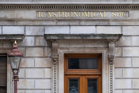 Entrance to the Royal Astronomical Society of London, Burlington House, Piccadilly, London,