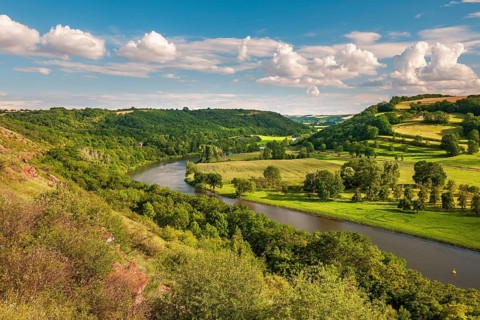View of the river Saale in the Lower Saale Valley nature park Park, Rothenburg, Saxony-Anhalt,