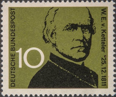 Wilhelm Emmanuel von Kettelerr (1811-1877) was a German baron and Ultramontane bishop. Portrait on