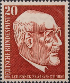 Leo Baeck (1873-1956) a German Jewish rabbi and religious studies writer. Portrait on German