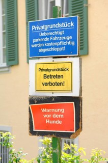 Warning and prohibition signs