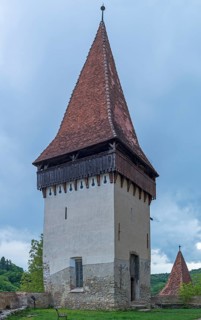 Catholic tower of Biertan fortified church, 15th century, Biertan, Transylvania, Romania