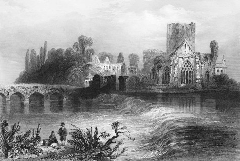 Ruin of Holycross Abbey Church, former Cistercian monastery, Holycross Village, County Tipperary,