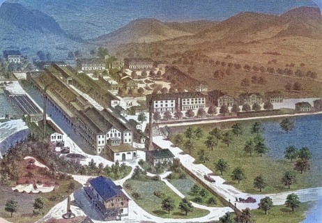 Industry, weaving company of Arnold Staub in Kuchen, Baden-Württemberg, Germany/industry, weaving