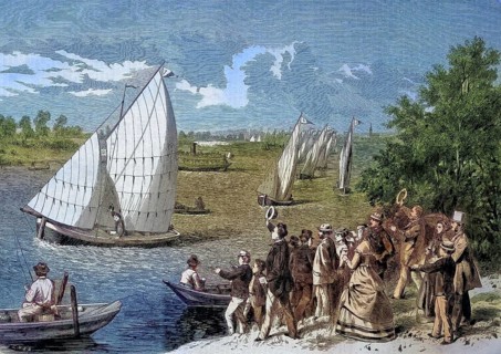 Regatta, boat race, sailboats on the Wannsee in Berlin, Germany/regatta, boat race, sailing boats