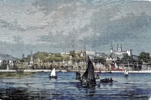 View of the harbour of Guernsey, Channel Islands, England, Great Britain/view of the harbour of