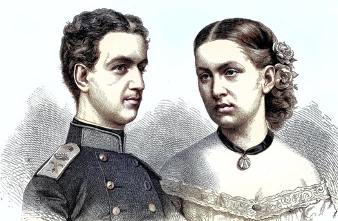 George I of Greece and his woman, Grand Duchess Olga Konstantinovna of Russia/George I of Greece