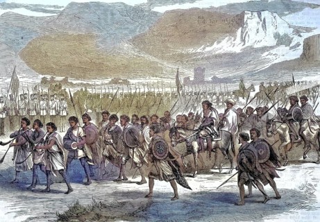 Abyssinian expedition of 1868, arrival of Kassa von Tirge in the English soldier camp/Abyssinian