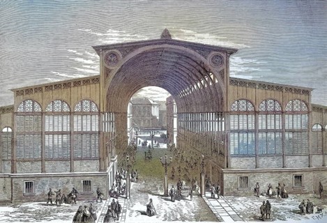 The Markthalle building in Berlin, Germany/the building of the The Market Hall of Berlin, Germany,