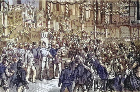The third German federal shooting festival, shooting festival 1868, the emperor's visit to the