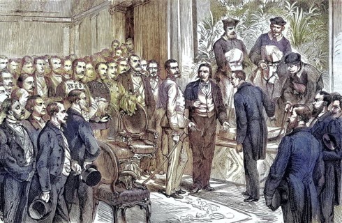 Official opening of the Künstlerhaus in Vienna, Austria, by the Kaiser/ official opening of the