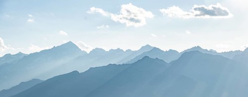 Mountain skyline, Cima Presanella and Adamello-Persanell Alps, Trentino, Italy