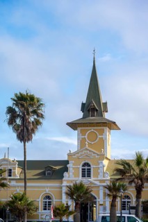 Swakopmund Hotel, hotel in the old train station, historic German colonial building, Swakopmund,