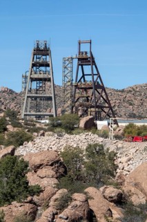 Superior, Arizona - Headframes on the site of Resolution Copper's proposed underground copper mine.