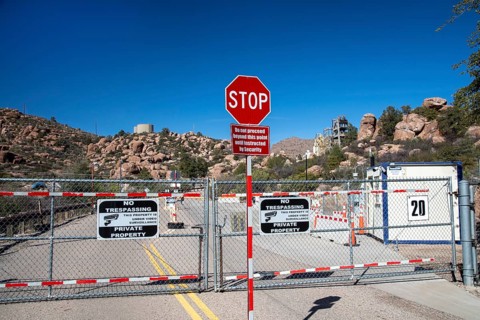 Superior, Arizona - The entrance to Resolution Copper's proposed underground copper mine. Members