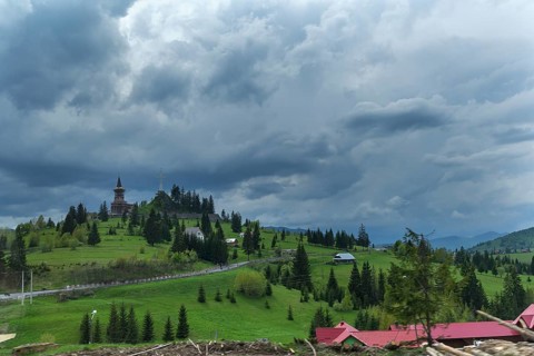Landscape in the Carpathian Mountains, Romania