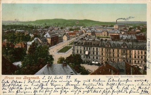 Historical postcard around 1899, Bayreuth, Upper Franconia, Bavaria, Germany, digital reproduction