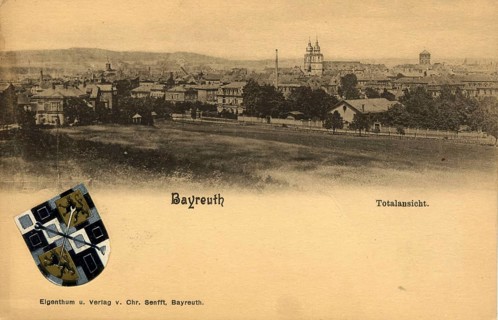 Historical postcard around 1910, Bayreuth, Upper Franconia, Bavaria, Germany, digital reproduction