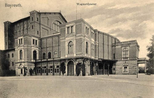 Historical postcard around 1910, Bayreuth, Festspielhaus Richard Wagner, Upper Franconia, Bavaria,