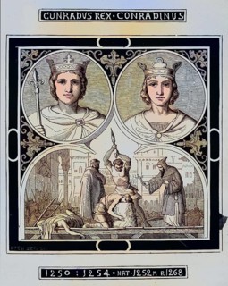 Conrad IV, Conrad (born 25 April 1228, died 21 May 1254o) came from the Hohenstaufen dynasty. He