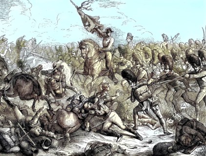 Historical illustration of Battle of Aspern-Essling, 1809, here with Archduke Charles of Austria,